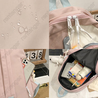 Kobieta Harajuku nylonowa torba Kawaii dziewczyna studentka plecak wodoodporna moda damska tornister książka kobiety ładny plecak nowy 5